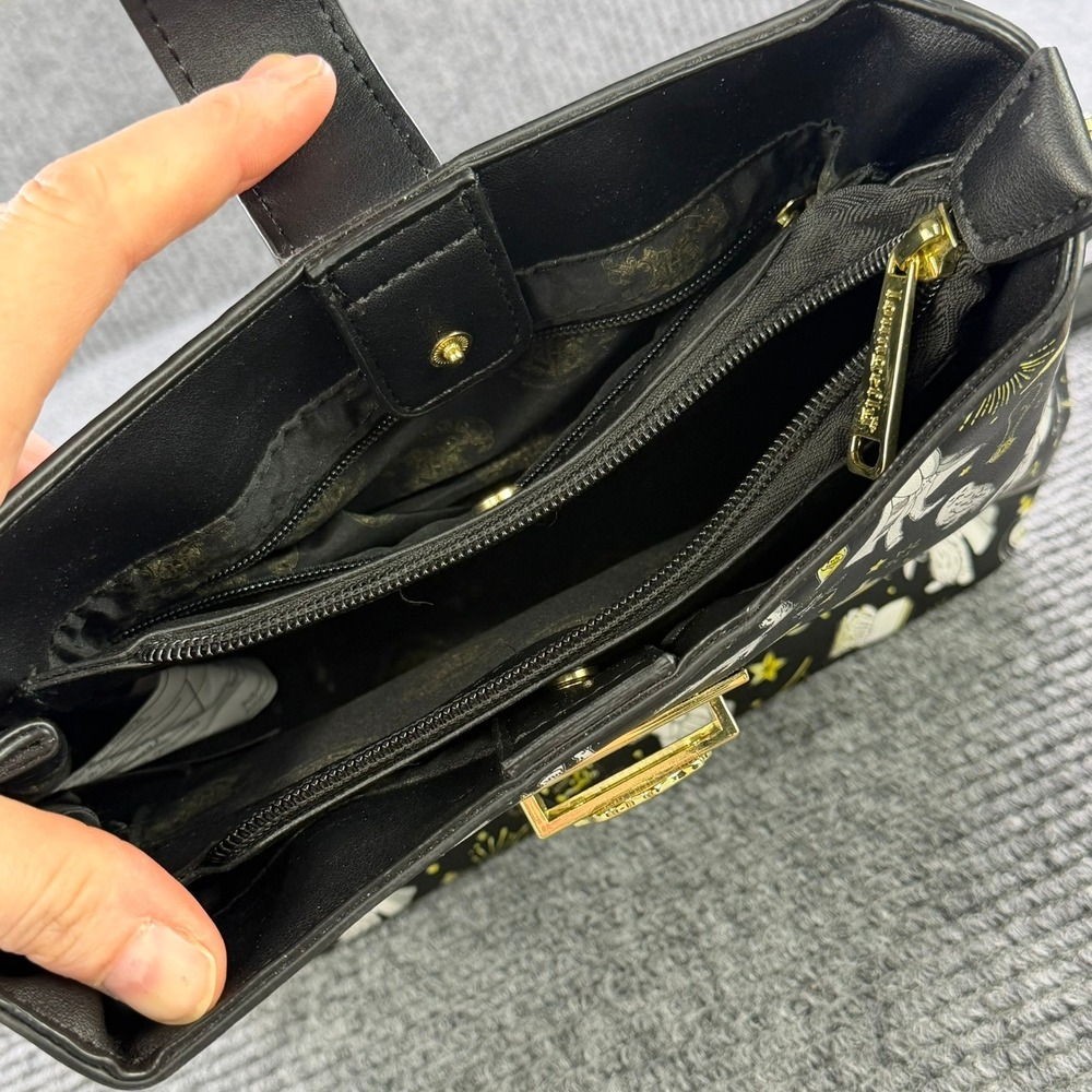 Loungefly Harry Potter Chibi Characters Crossbody Bag Black Gold Anime Print - Picture 12 of 16